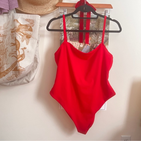 NWOT Red Square Neck One Piece Negative Underwear - Picture 2 of 6